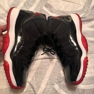 Air Jordan retro bred 11 Black and Red Athletic Sneakers